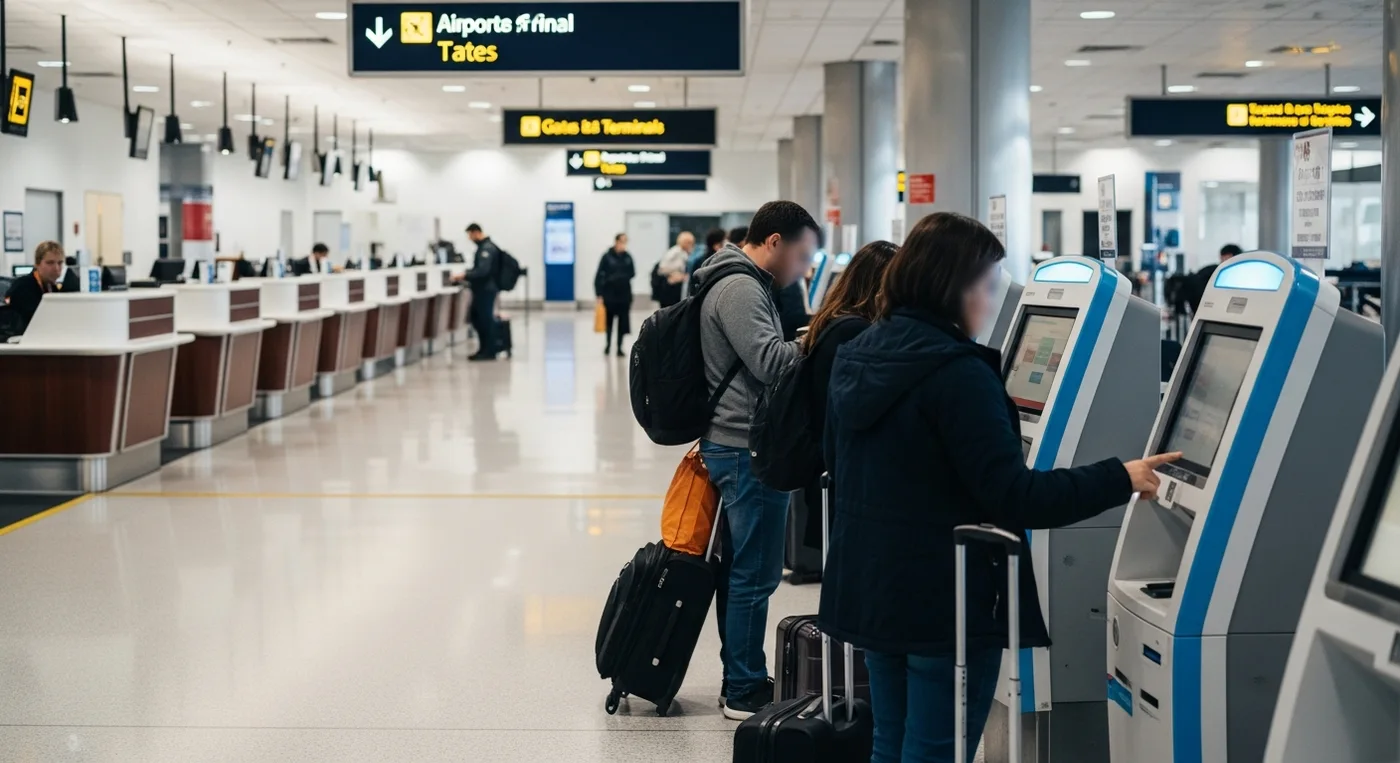 Airport kiosks absorbing passenger demand during irregular operations, reducing queues and easing pressure on ground staff.