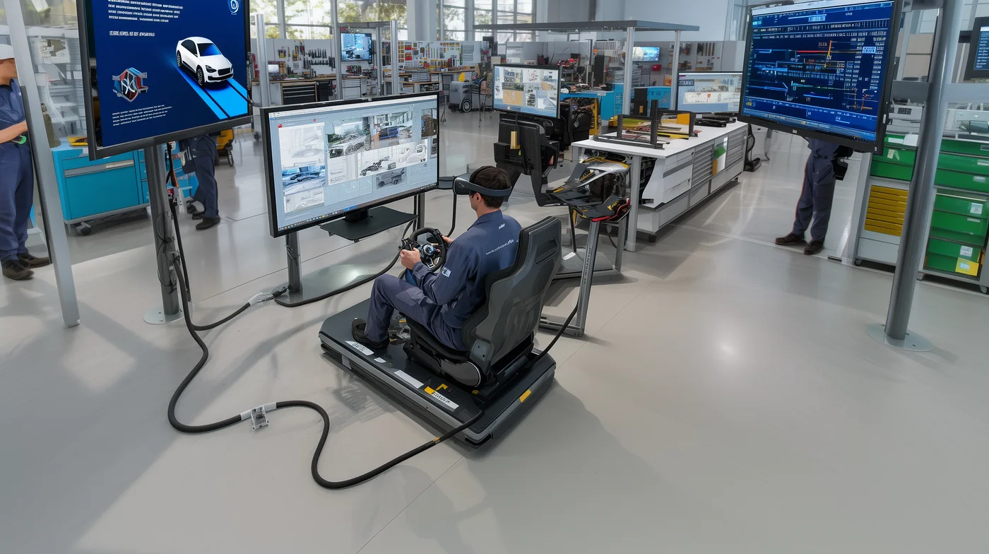 Simulation lab environment used to test mobility digital twin scenarios