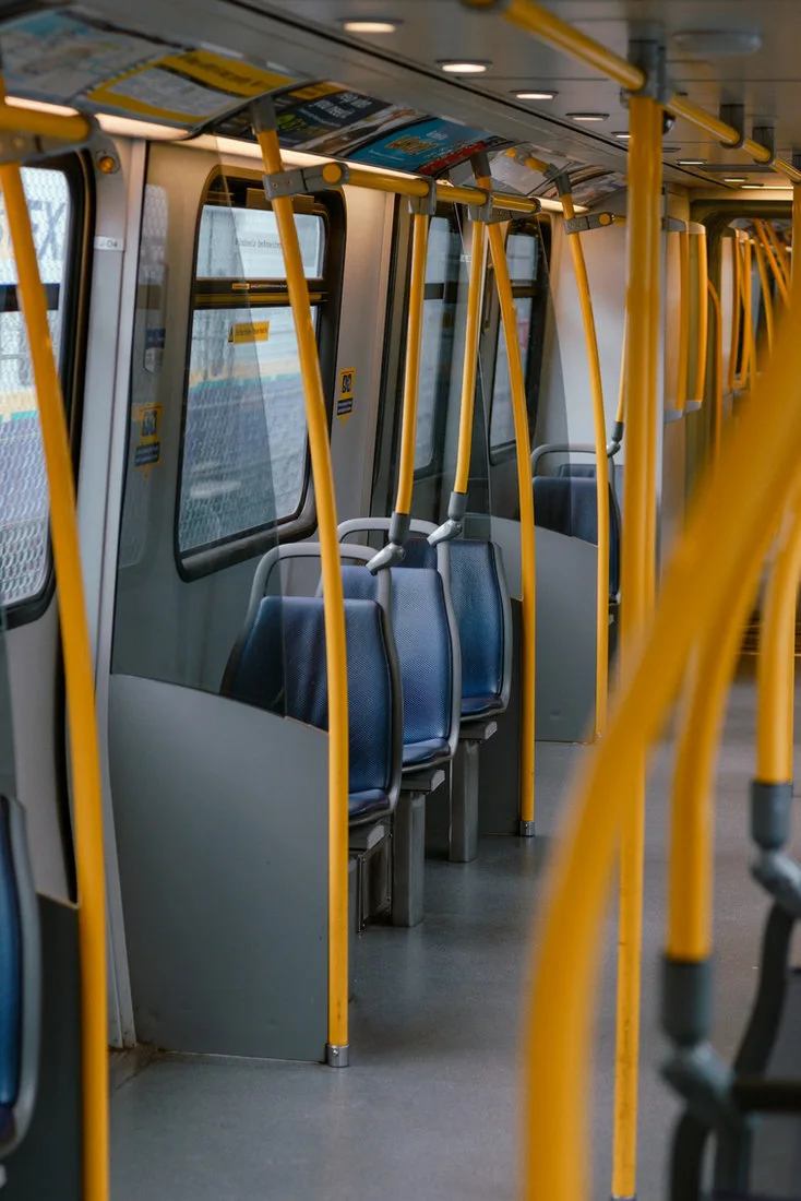 Modern public transport interior for an integrated Mobility as a Service journey