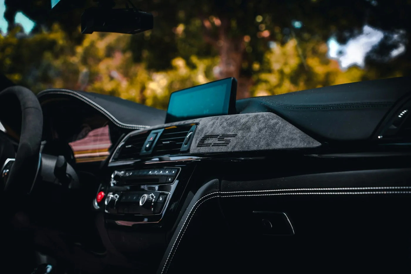 Vehicle cockpit with laptop used for automotive testing and validation