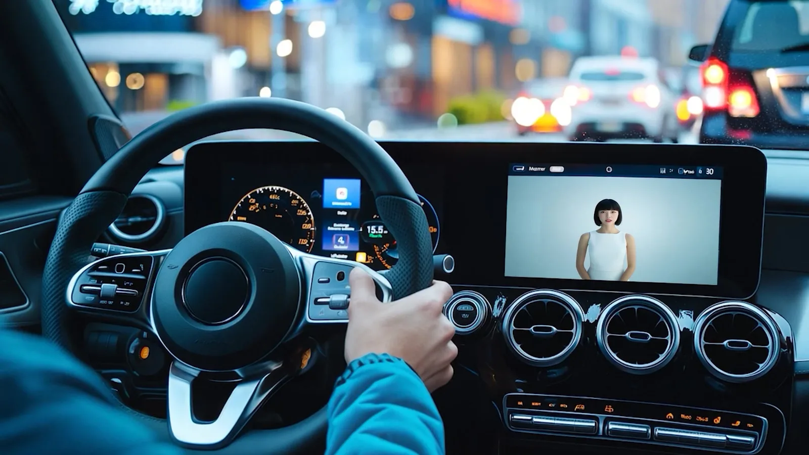 Digital assistant within a vehicle interface, Mimic Mobility service imagery