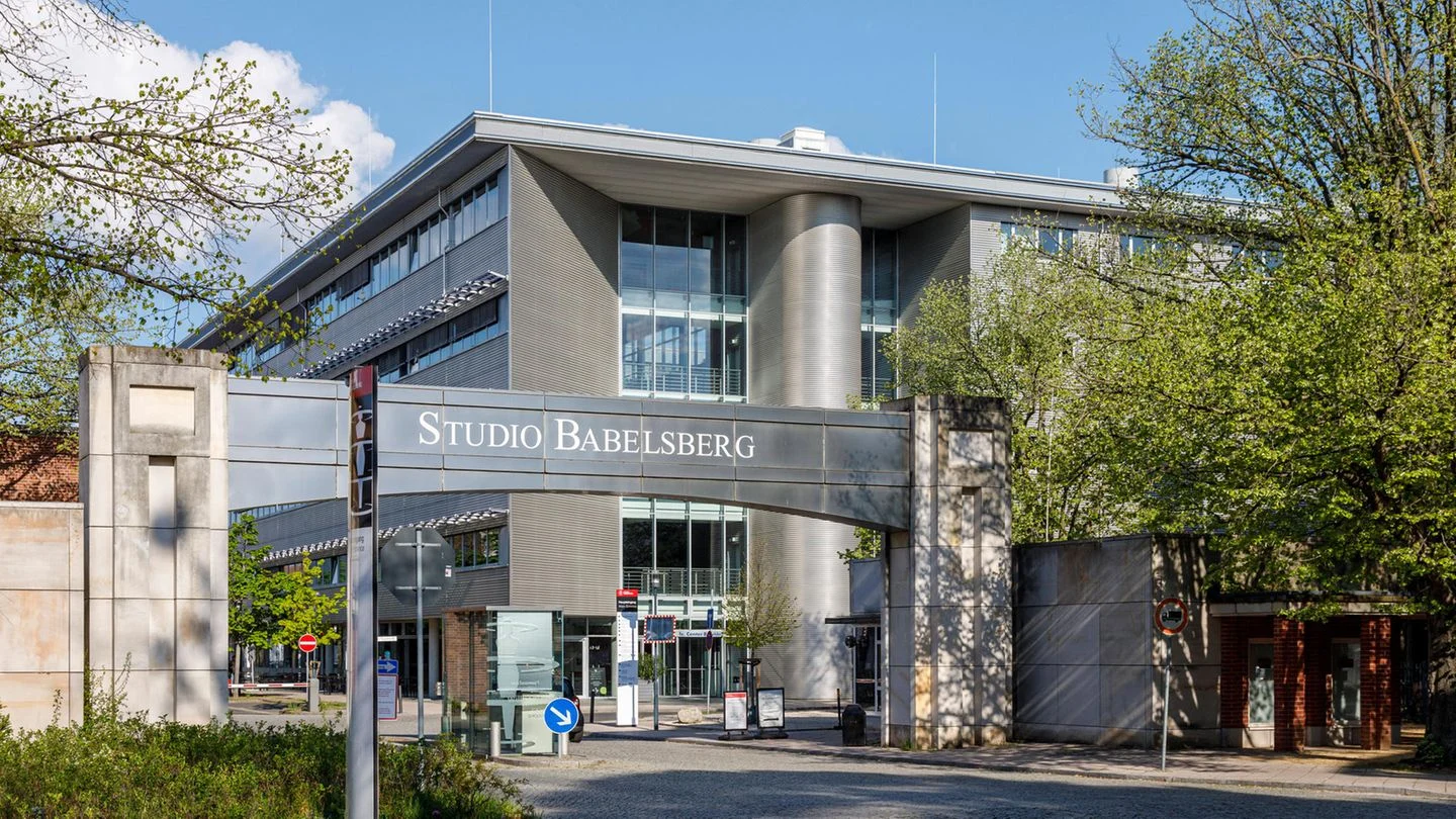 Entrance to Studio Babelsberg on August-Bebel-Strasse in Potsdam-Babelsberg